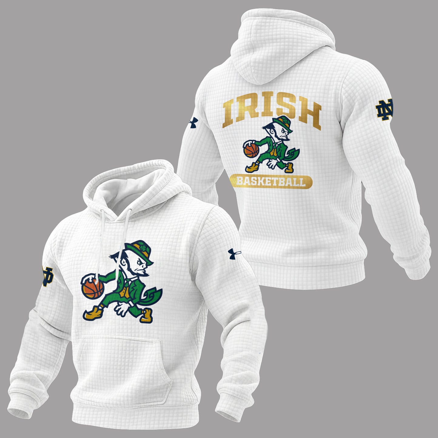 Limited Edition ND Basketball New Logo Waffle Hoodie-PA121025001