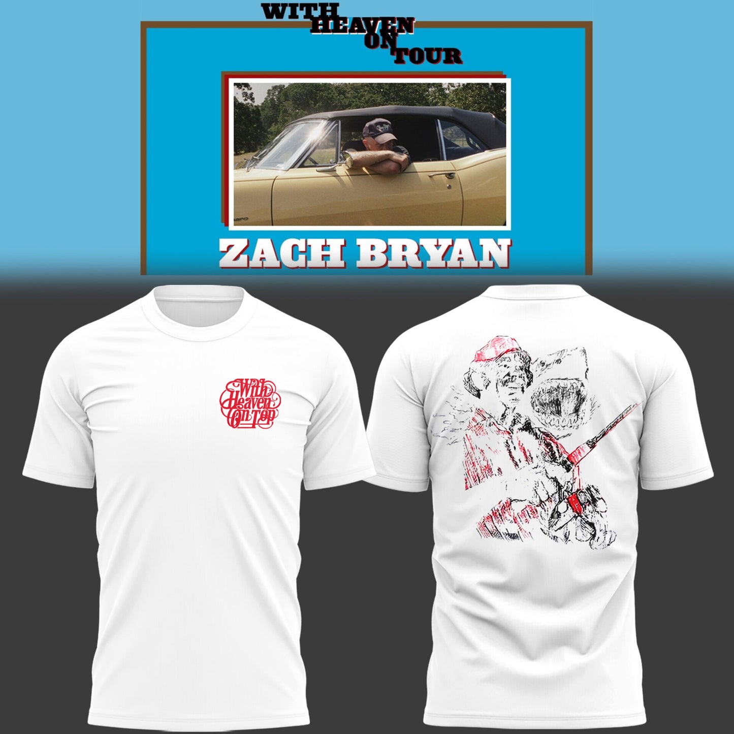 Limited Zach “With Heaven On Tour 2026.” TShirt-PU26030936