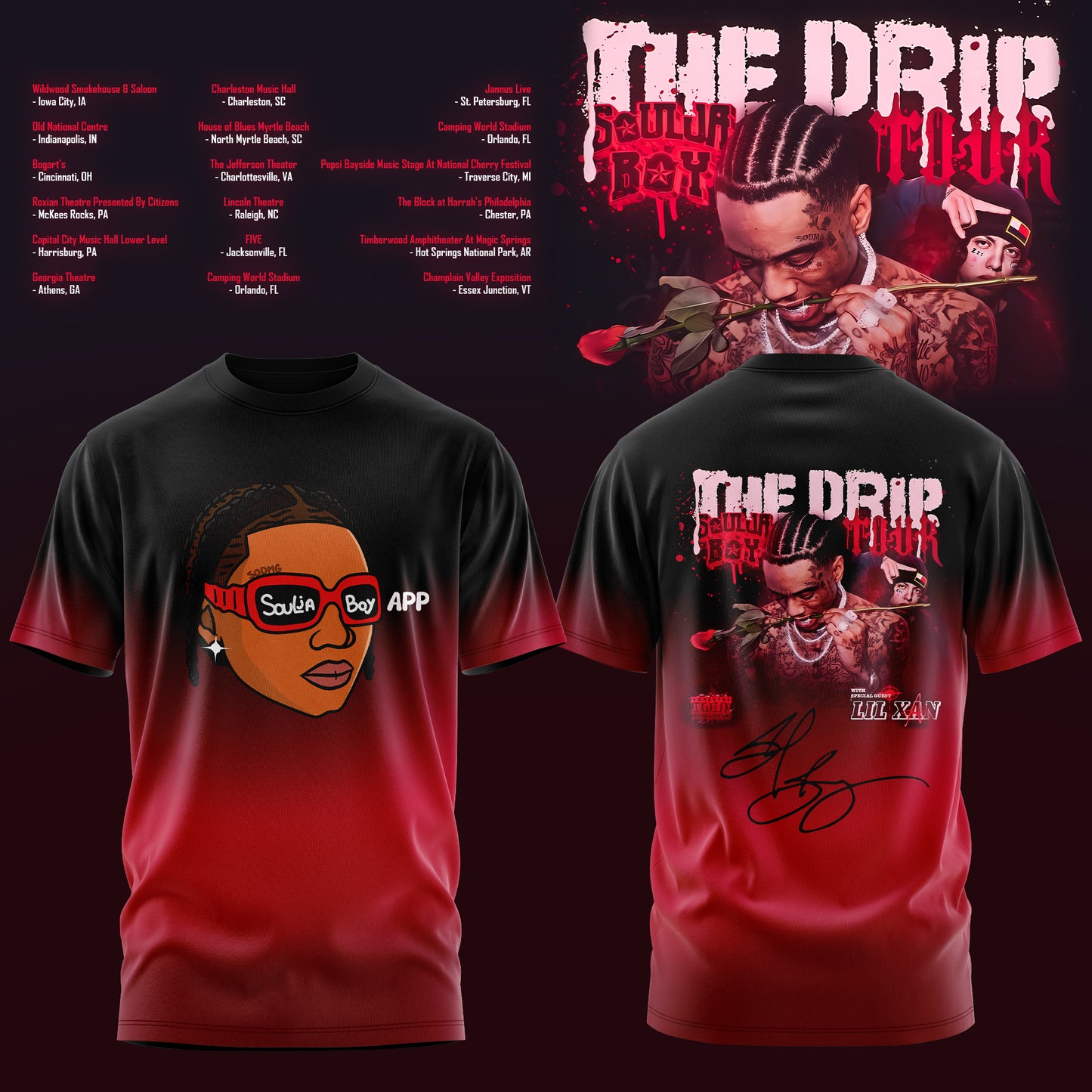 SOULJA BOY LIMITED DRIP 2026 TOUR T-SHIRT MERCH IS HERE