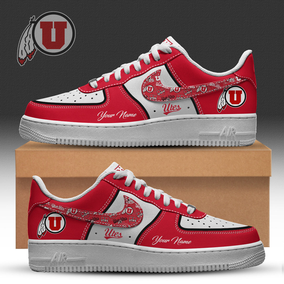 Utah Utes Special Air Force 1 Limited Edition Shoes