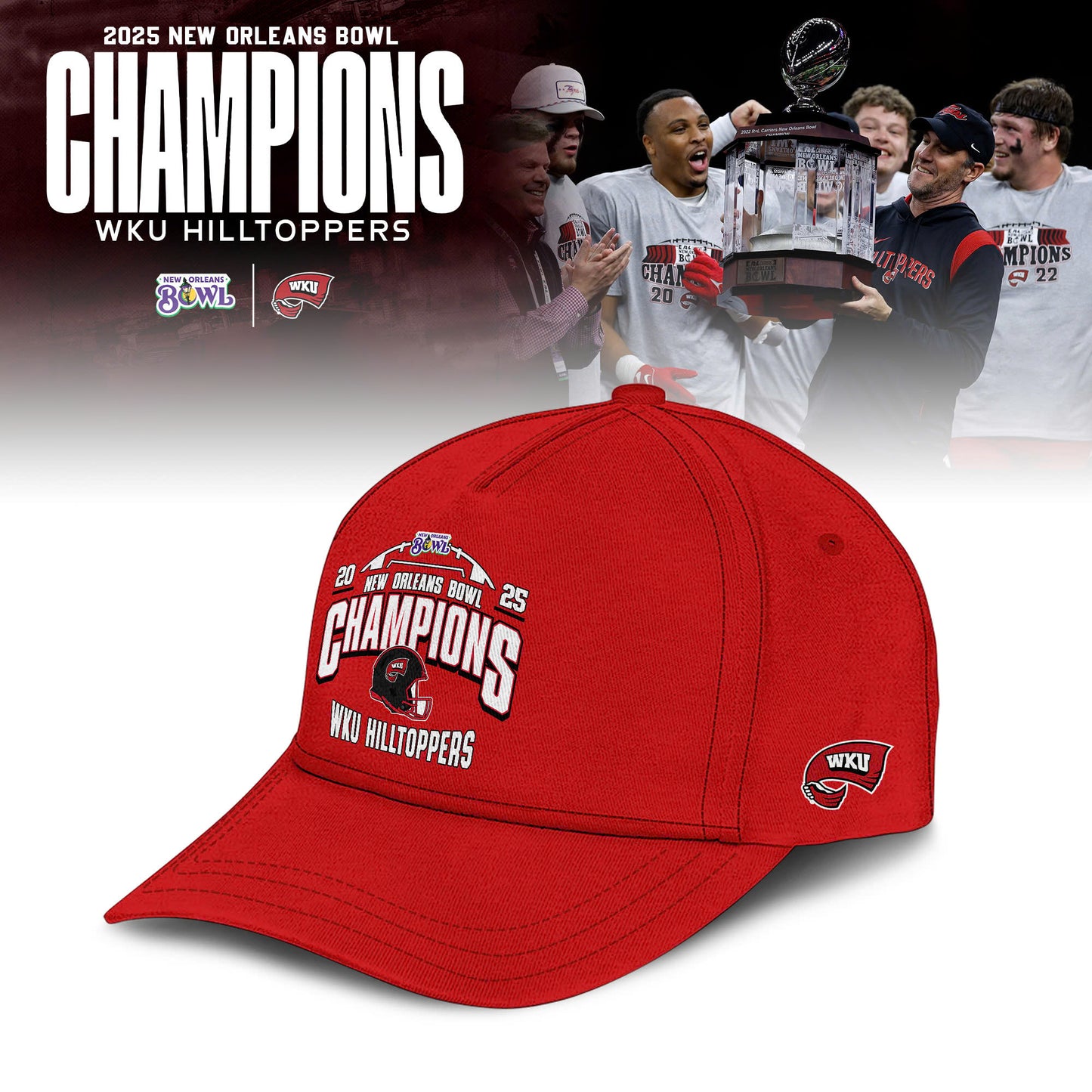 Western Kentucky Hilltoppers 2025 New Orleans Bowl Champions Sweatshirt