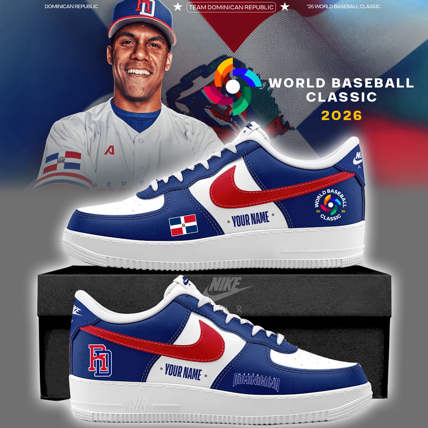 Dominican Republic Baseball 2026 World Baseball Classic Baseball AF1