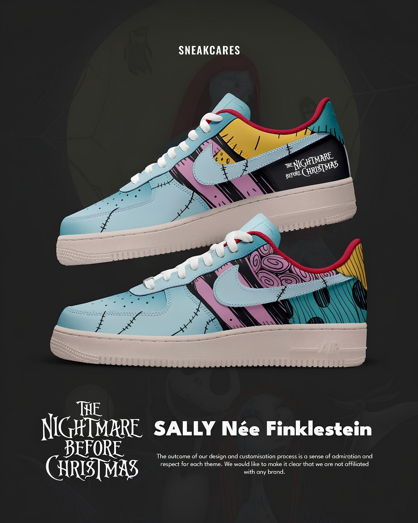 VAJS 281025100 Jack Skellington AF1 Shoes