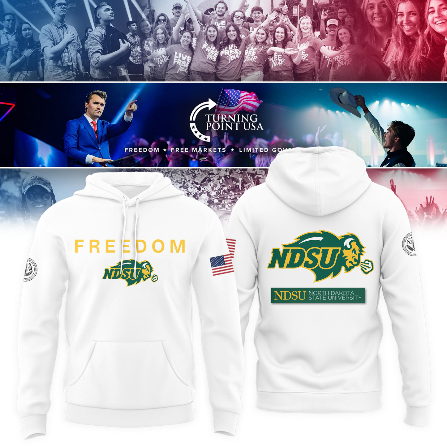 North Dakota State University Freedom Hoodie