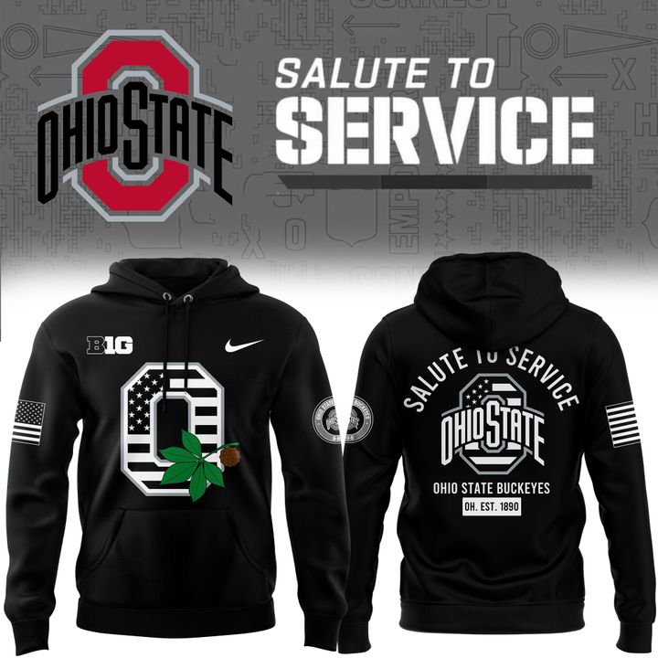 Men's Ohio State Buckeyes 2025 Salute to Service Limited Hoodie