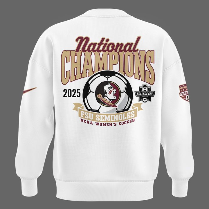 1.Limited Edition FSU women's soccer NATIONAL CHAMPIONS Sweatshirt 2025