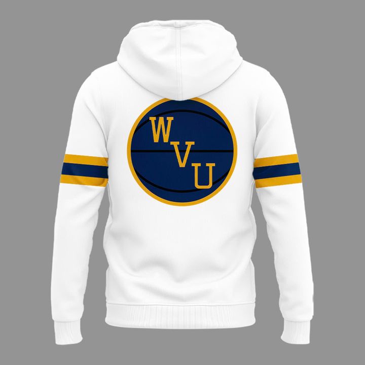 Special White Throwback WVU Men's Basketball Hoodie