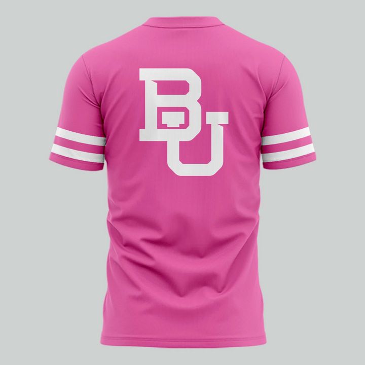 Baylor Bears Cancer Awareness Pink Out Game Uniform T-Shirt - Limited Edition