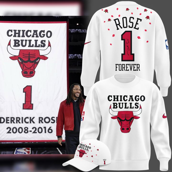 2026 Limited edition SIGNED D-Rose Sweatshirt Chicago Bulls for fans