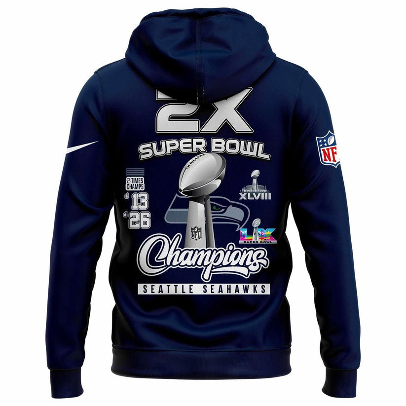 Seattle Seahawks Super Bowl LX Champions Limited Edition Hoodie
