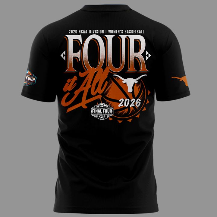 Texas Longhorns 2026 NCAA Women's Basketball Tournament March Madness Final Four T-Shirt