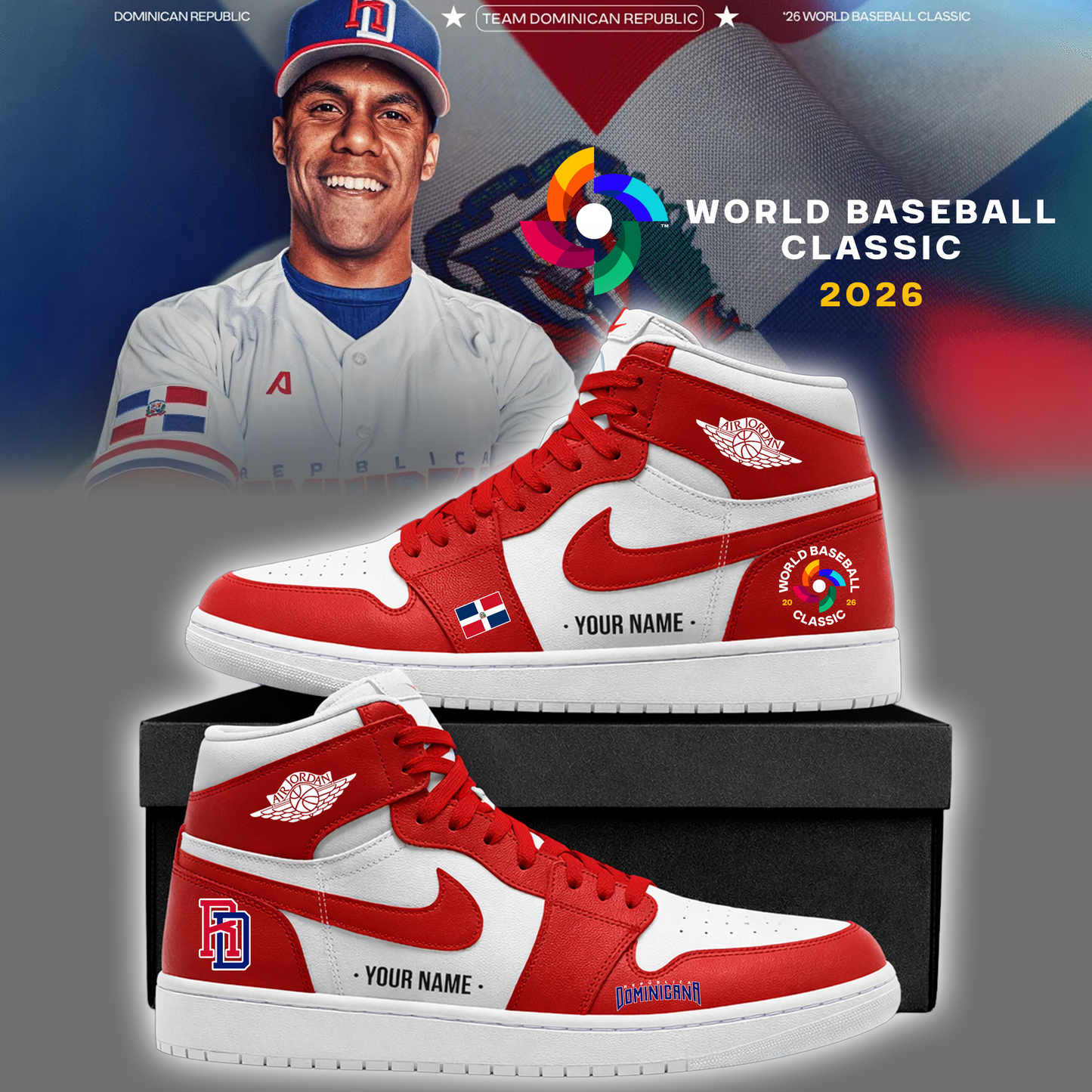 Dominican Republic Baseball 2026 World Baseball Classic Baseball JD1