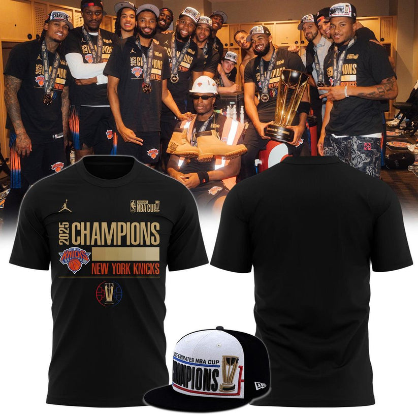 New York Knicks 2025 Cup Champions Combo T-Shirt
