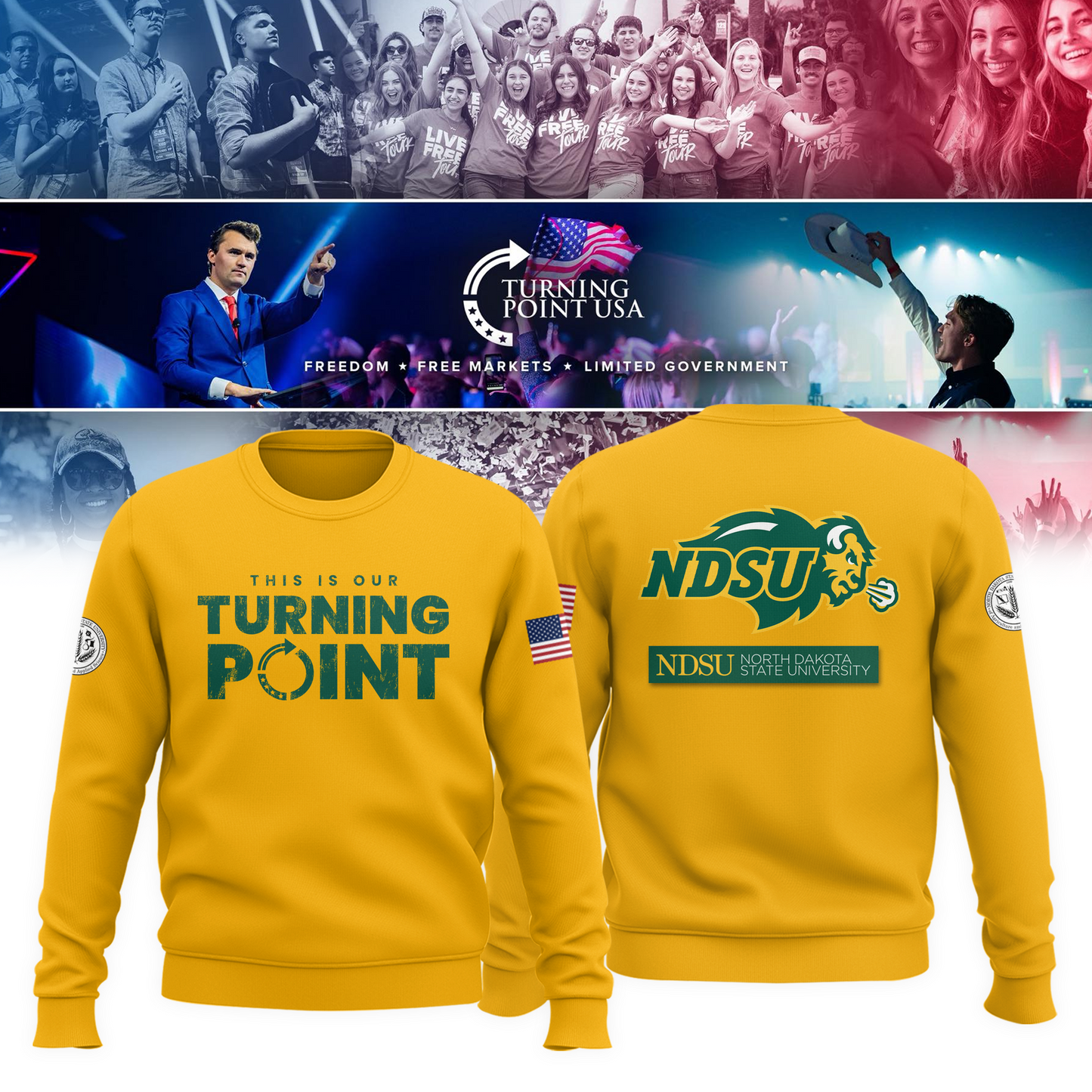North Dakota State University Freedom Sweatshirt