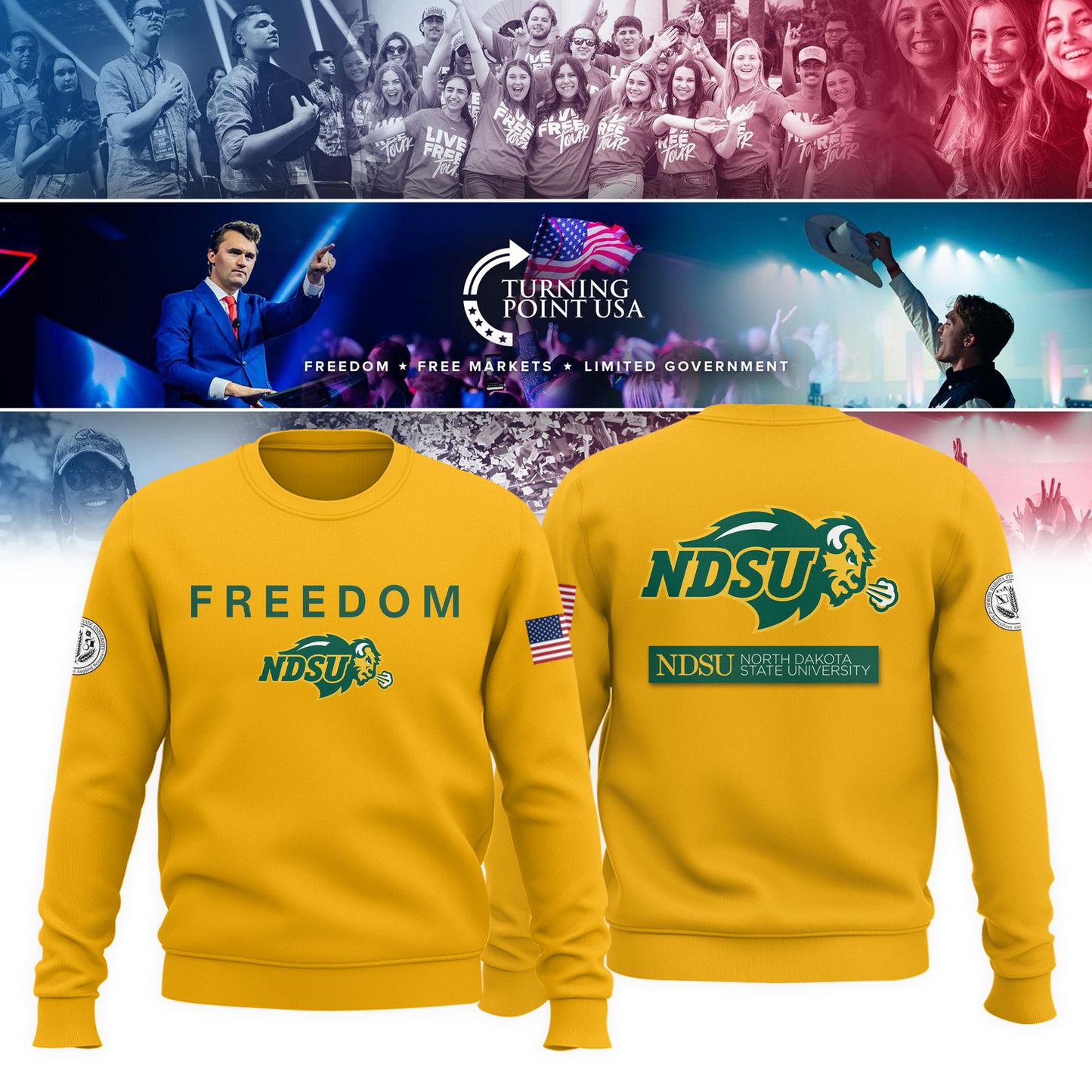 North Dakota State University Freedom Sweatshirt