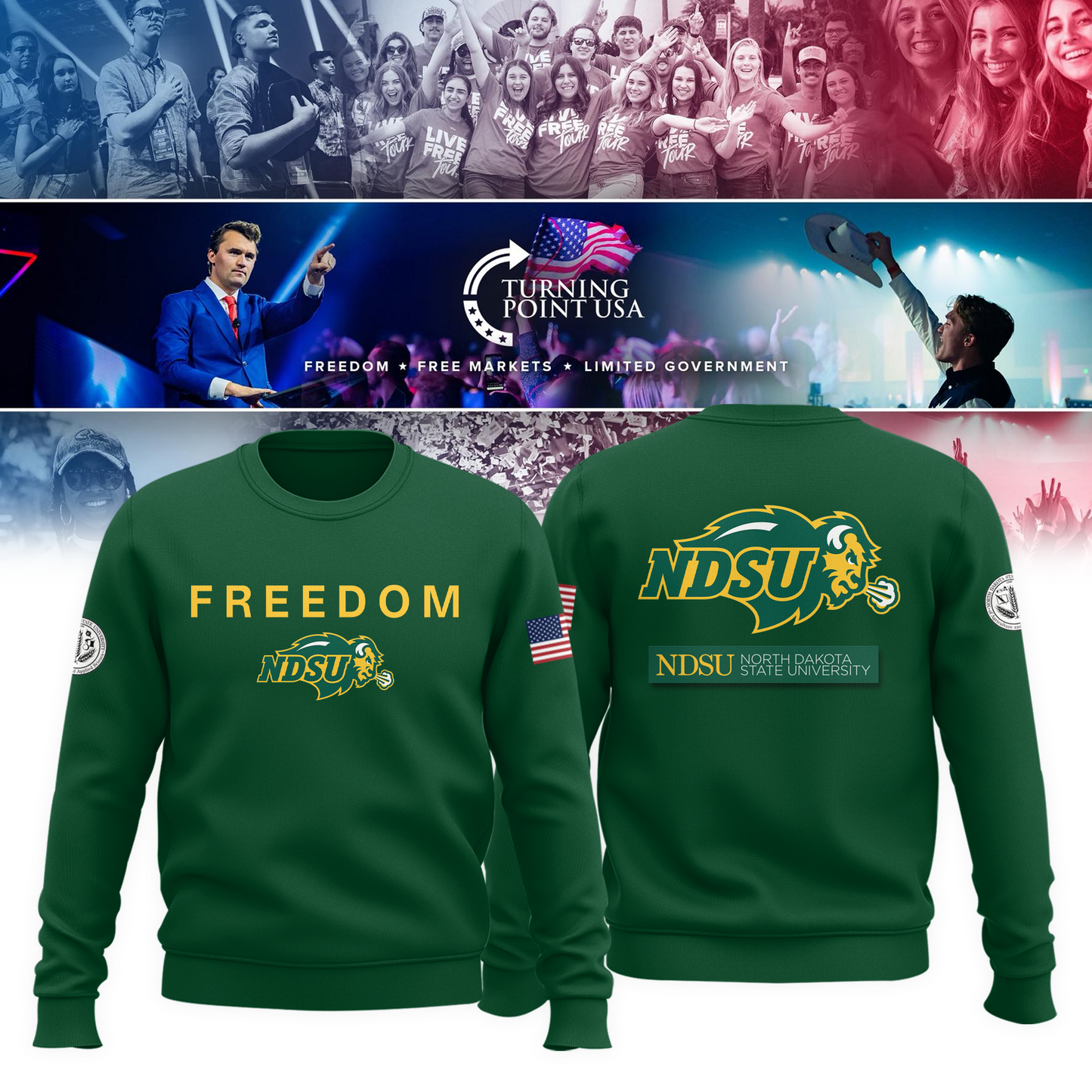 North Dakota State University Freedom Sweatshirt