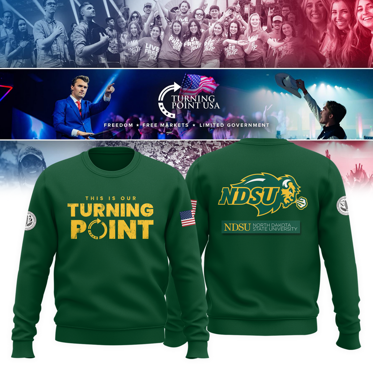 North Dakota State University Freedom Sweatshirt