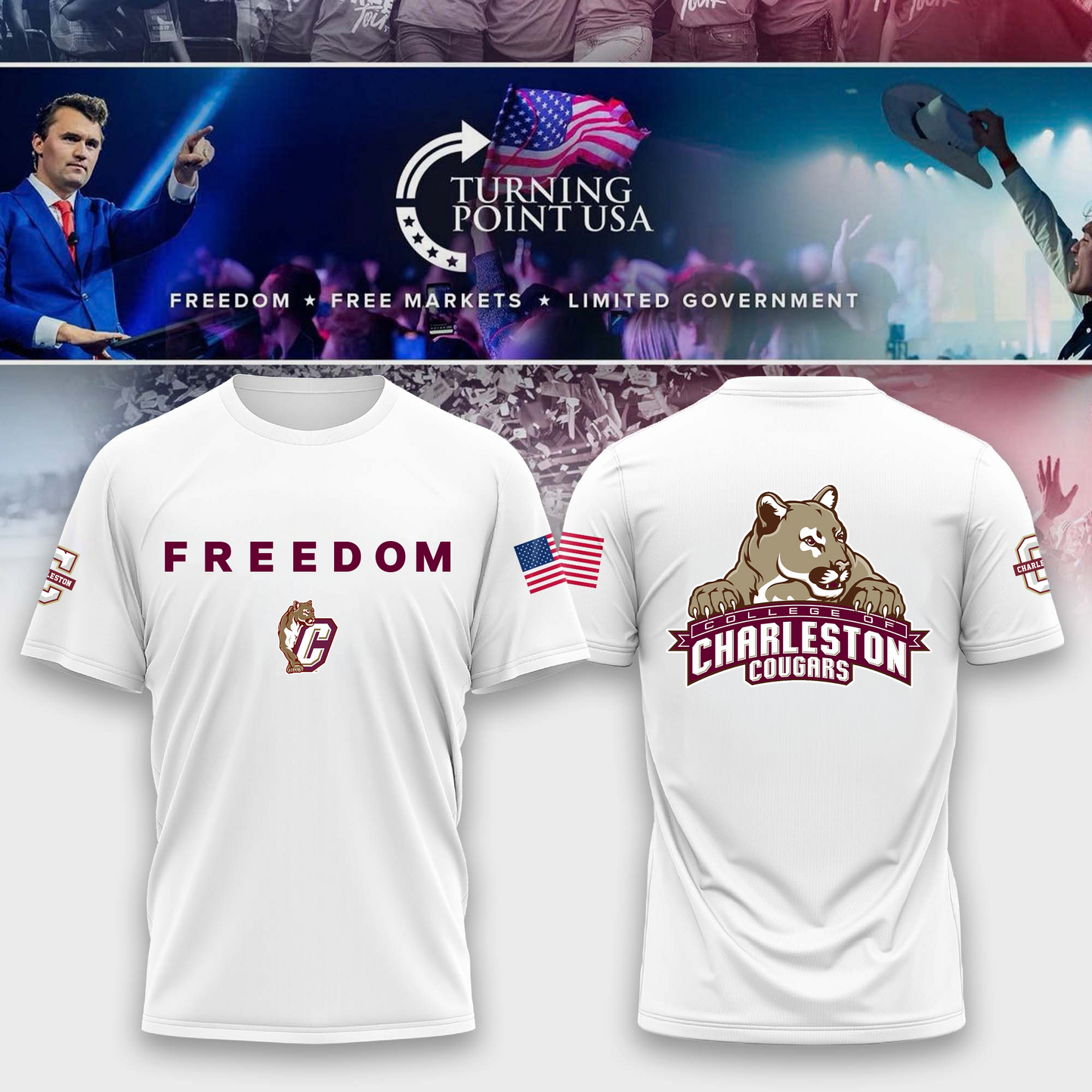 College of Charleston Freedom Tshirt