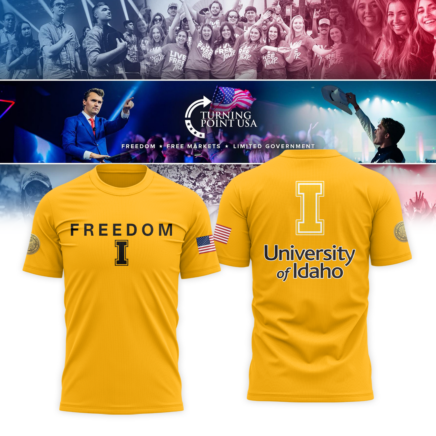 University of Idaho Freedom Tshirt