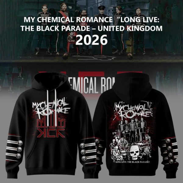 MCR Long Live The Black Parade UK 2026 Tour Graphic Hoodie