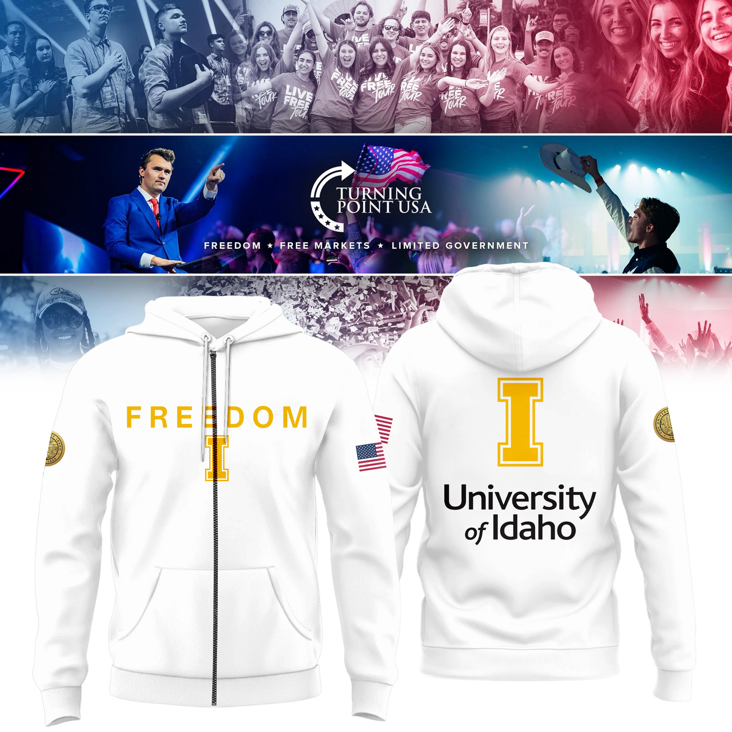 University of Idaho Freedom Zip Hoodie