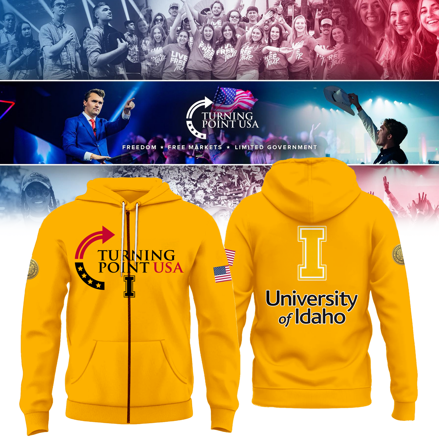 University of Idaho Freedom Zip Hoodie