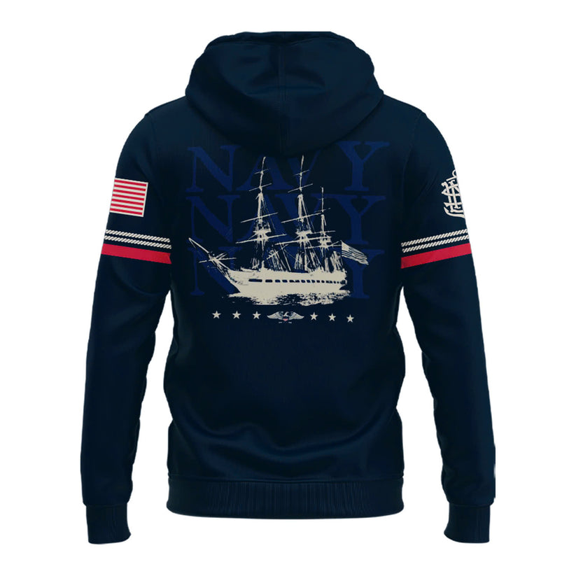 Navy Midshipmen 250th Anniversary Uniform Sideline Collection Replica Hoodie v1