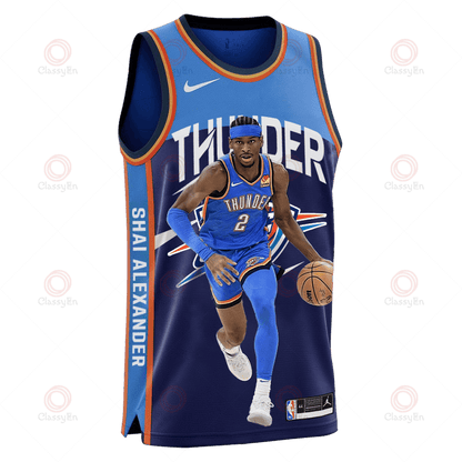 Shai Gilgeous-Alexander #2 Oklahoma City Thunder Basketball 3D Basketball Jersey