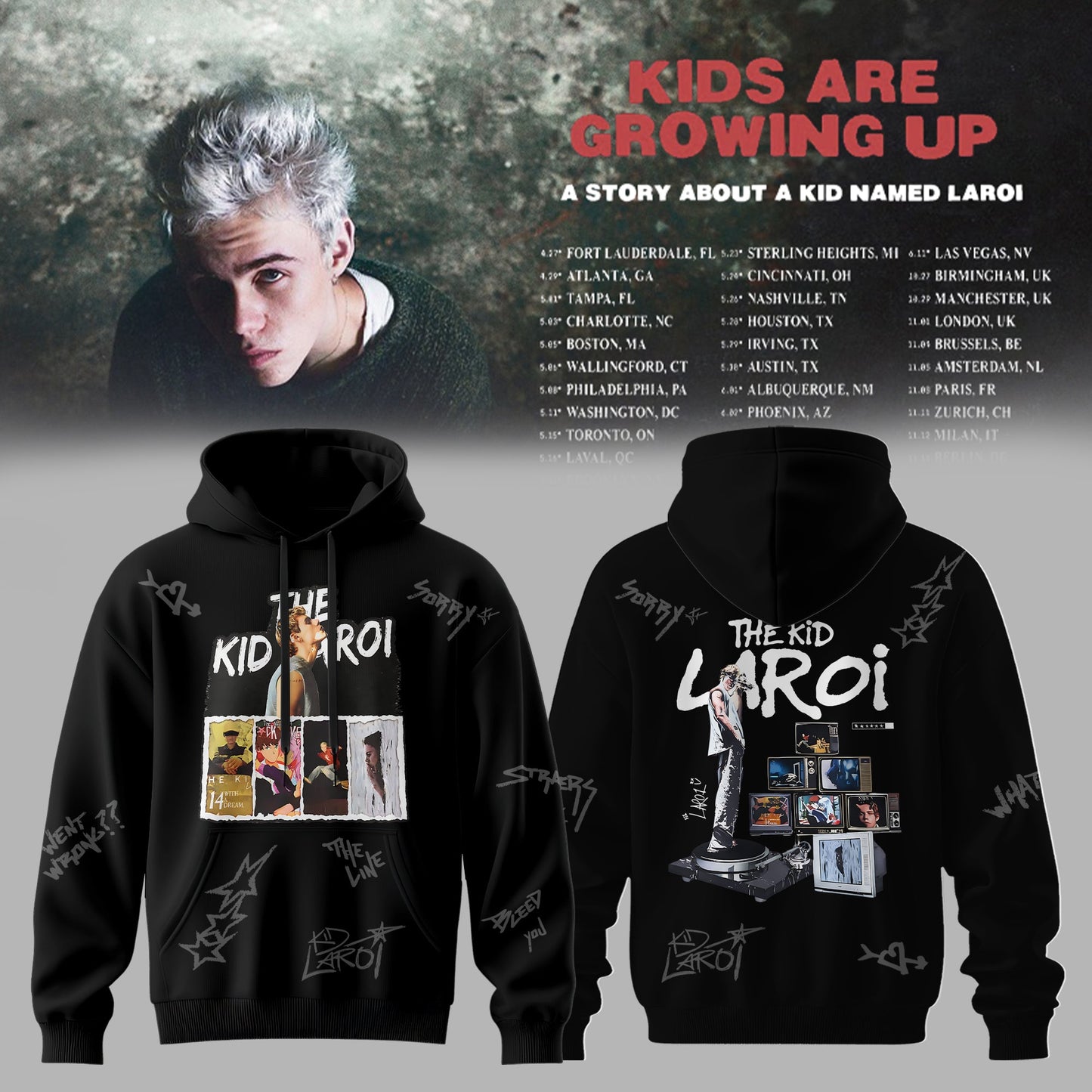 THE KID LAROI TOUR MERCH 2026 HOODIES ARE HERE 💔🔥