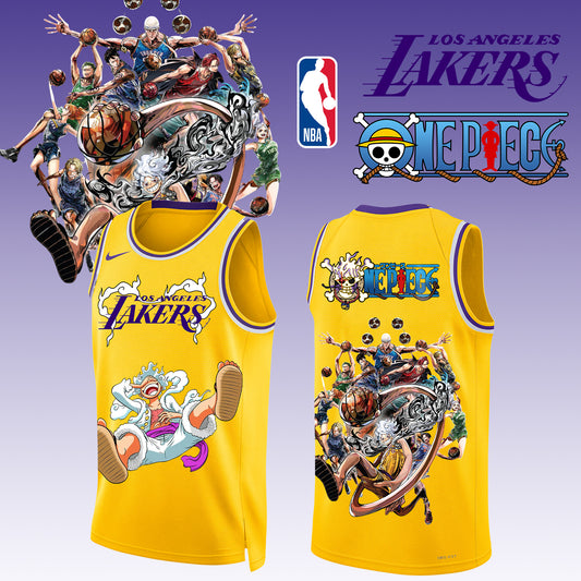 _,ONE PIECE × NBA Los Angeles Lakers 2025 Jersey 2