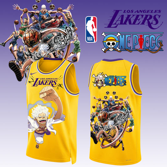 _ONE PIECE × NBA Los Angeles Lakers 2025 Jersey 1