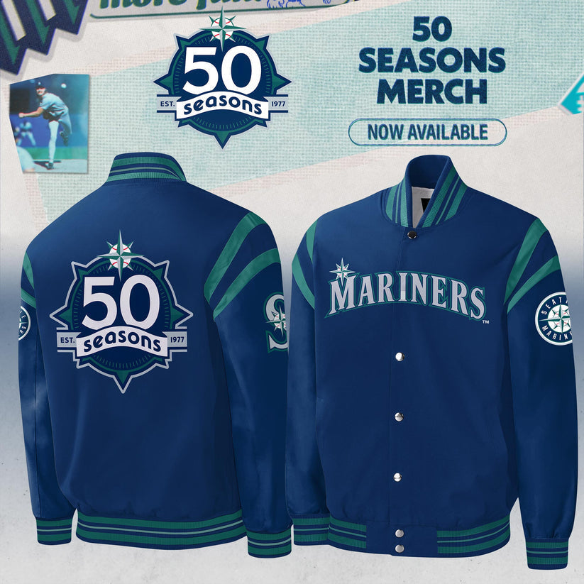 Seattle Mariners 50 Seasons Celebration Special Edition Bomber Jacket