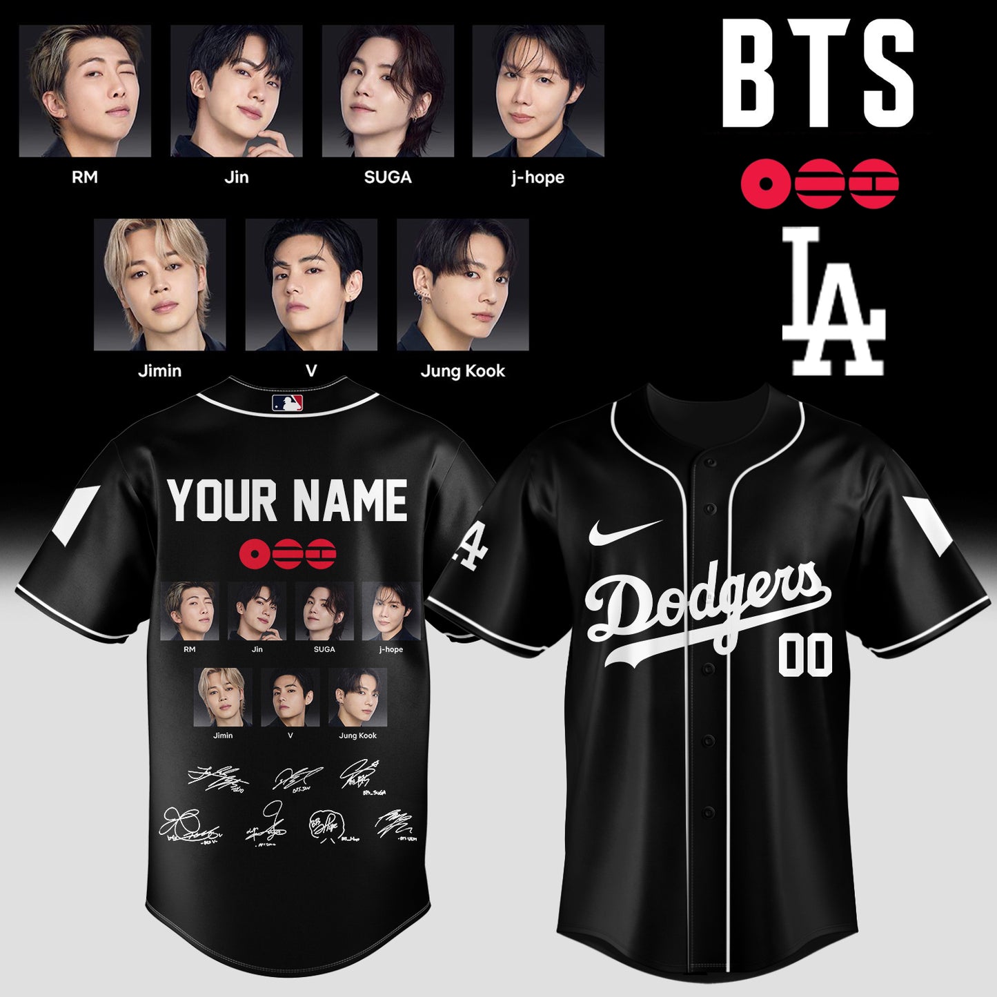 Baseball 🇺🇸 X BTS ”COMEBACK & WORLD TOUR 2026” Limited Edition – Jersey 5 (Custom Name&Custom Number)