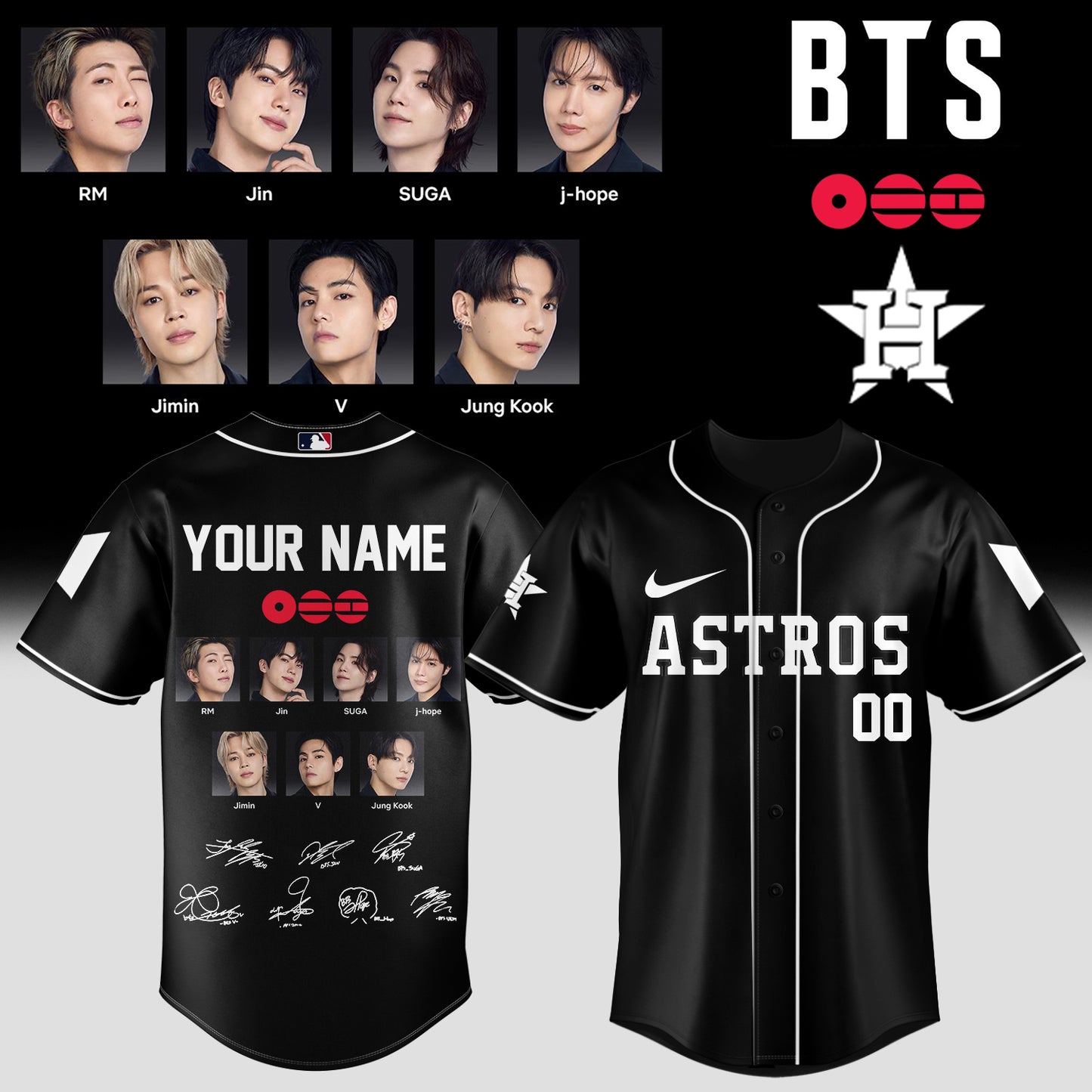 Baseball 🇺🇸 X BTS ”COMEBACK & WORLD TOUR 2026” Limited Edition – Jersey 5 (Custom Name&Custom Number)
