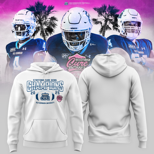 Old Dominion University 2025 STAFFDNA CURE BOWL Champions Hoodie