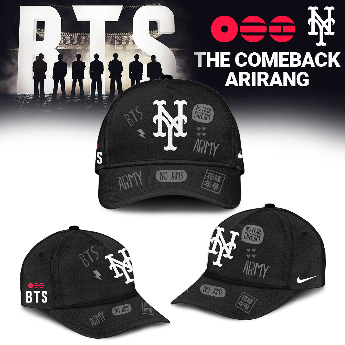 Baseball 🇺🇸 X BTS ”COMEBACK & WORLD TOUR 2026” Limited Edition – Jersey 5 (Custom Name&Custom Number)