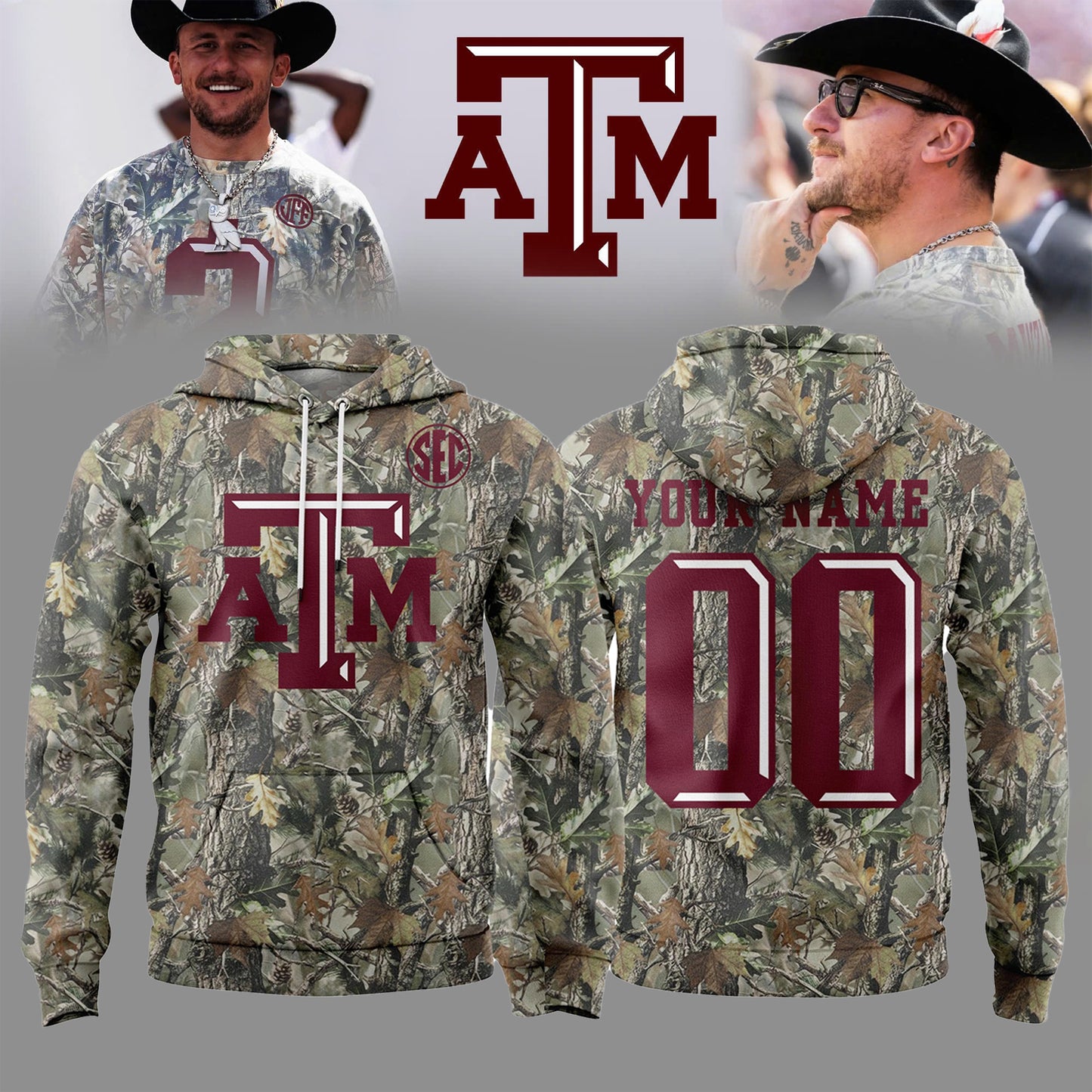 _Johnny Manziel Texas A&M Aggies Customized Hoodie