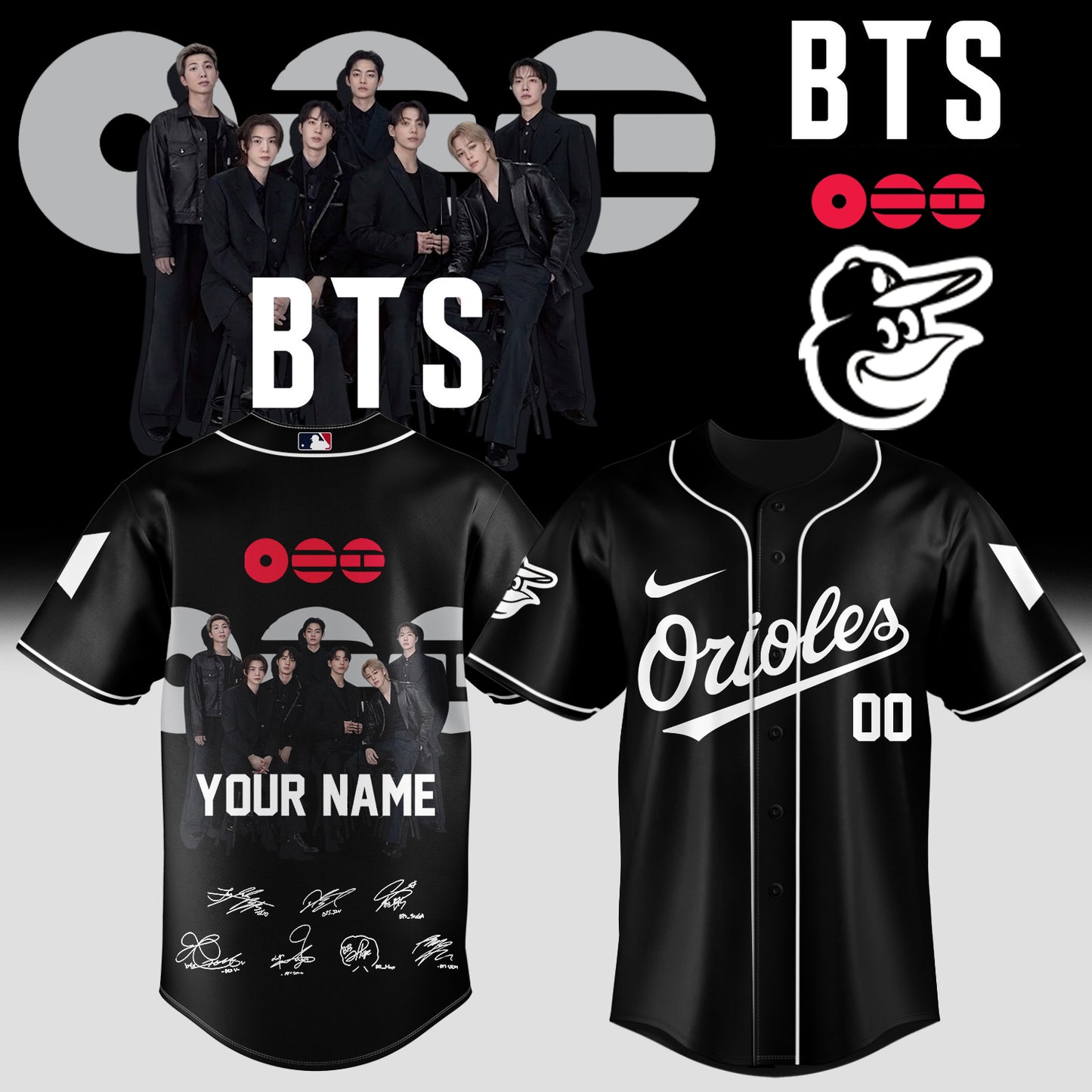 Baseball 🇺🇸 X  BTS ”COMEBACK & WORLD TOUR 2026” Limited Edition – Jersey 4 (Custom Name&Custom Number)