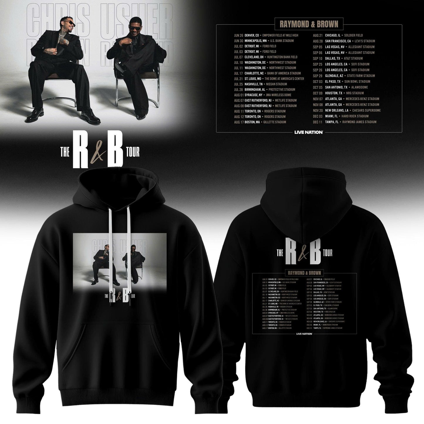 _ CHRIS BROWN x RAYMOND USHER – R&B TOUR 2026 Collection Hoodie