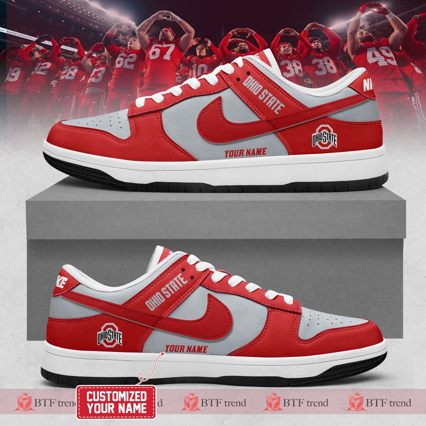 _ Ohio State Buckeyes Customized Special Editions Air Dunk Sneaker