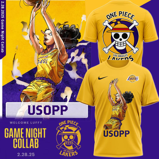 LA Lakers vs OnePiece USOPP TShirt