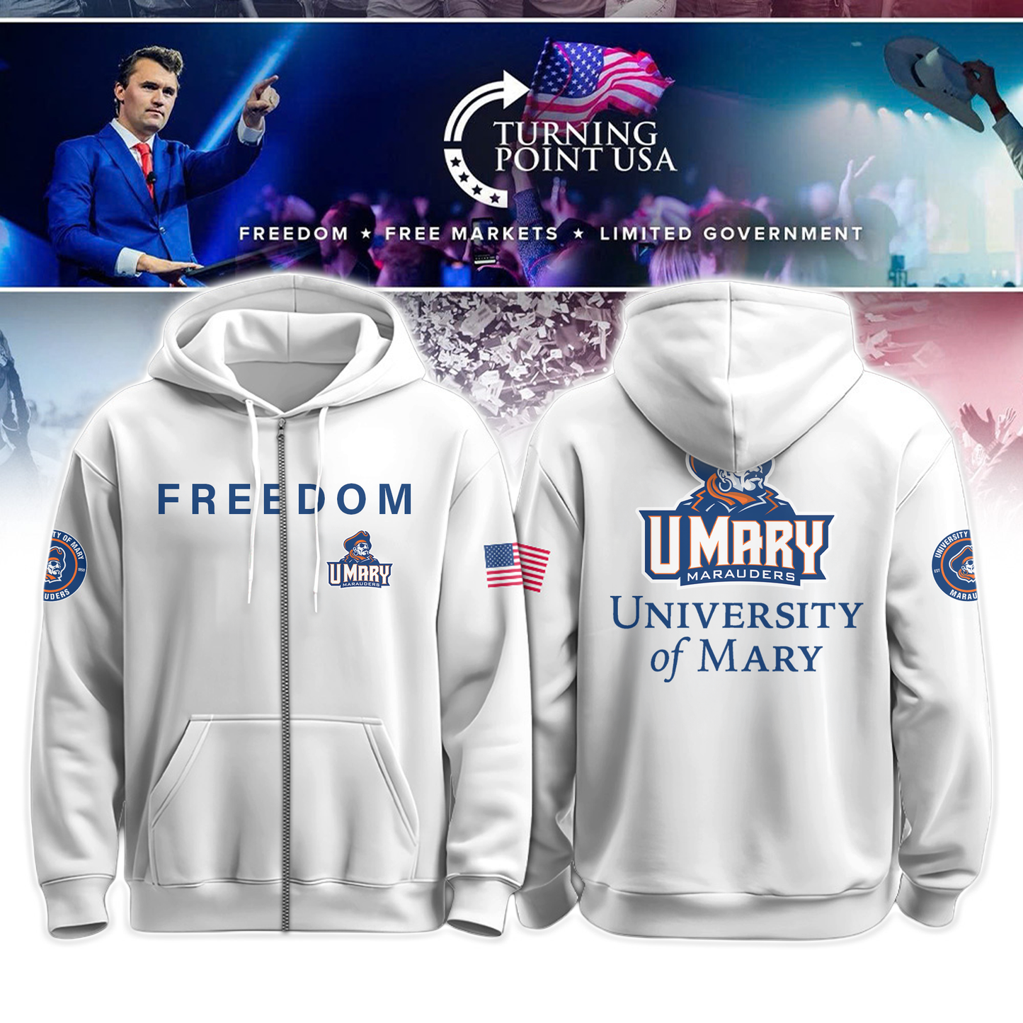 University of Mary Freedom Zip Hoodie