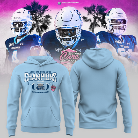 Old Dominion University 2025 STAFFDNA CURE BOWL Champions Hoodie