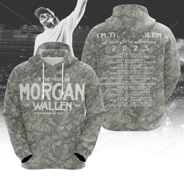 Morgan Wallen x Houston Texans Tour 2025 Camo Sweatshirt & Hoodie