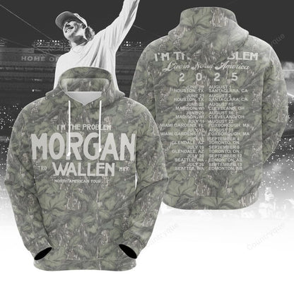 Morgan Wallen x Houston Texans Tour 2025 Camo Sweatshirt & Hoodie