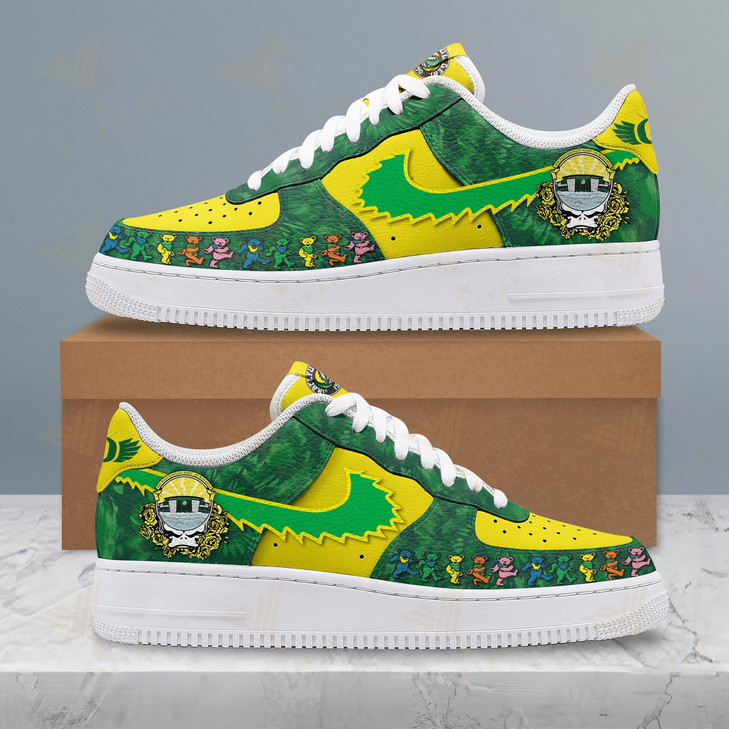 Greateful Dead Oregon Duck Grateful Ducks Air Force One Shoes