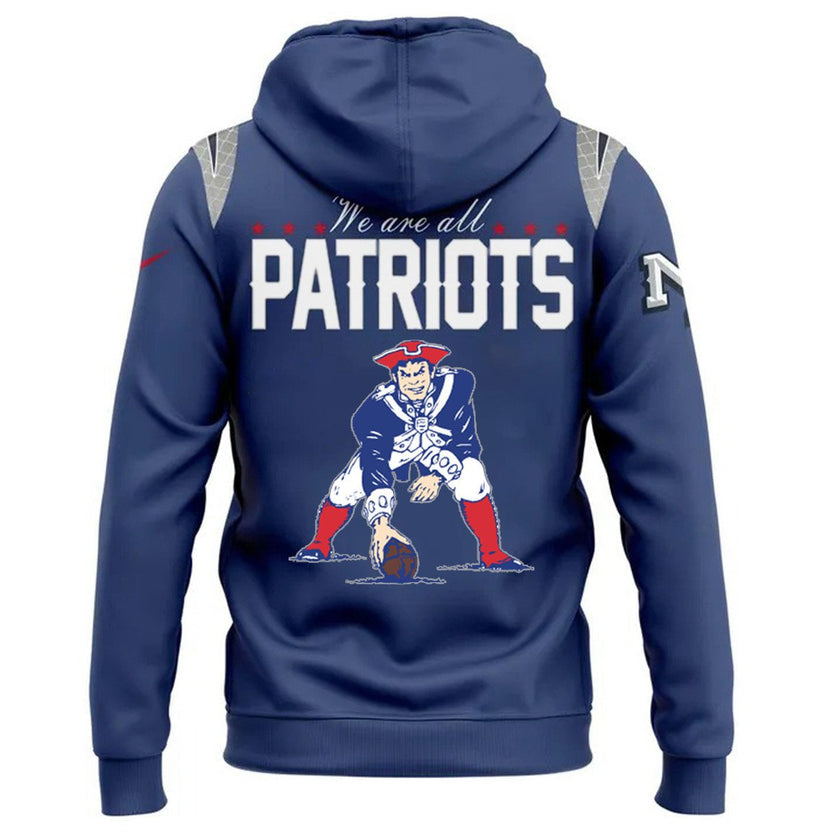 NE Patriots 2025 Rivalries Nor’Easter Storm Blue Hoodie