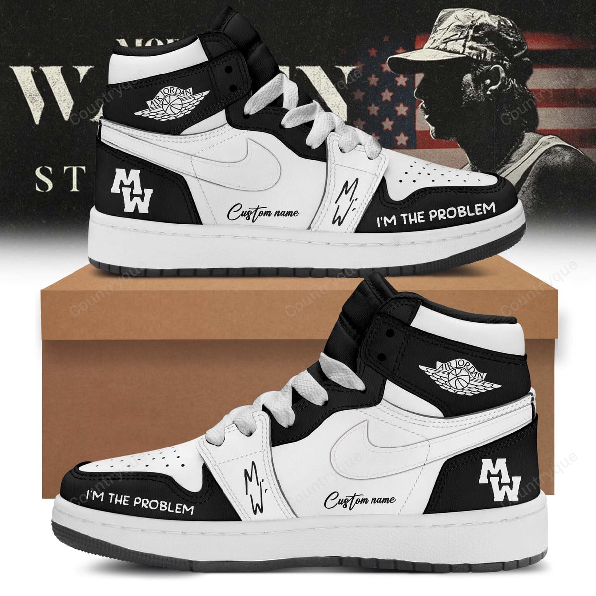 Custom Name Morgan Wallen Still The Problem Tour Shoes 2026 v4 AJ High Top Shoes