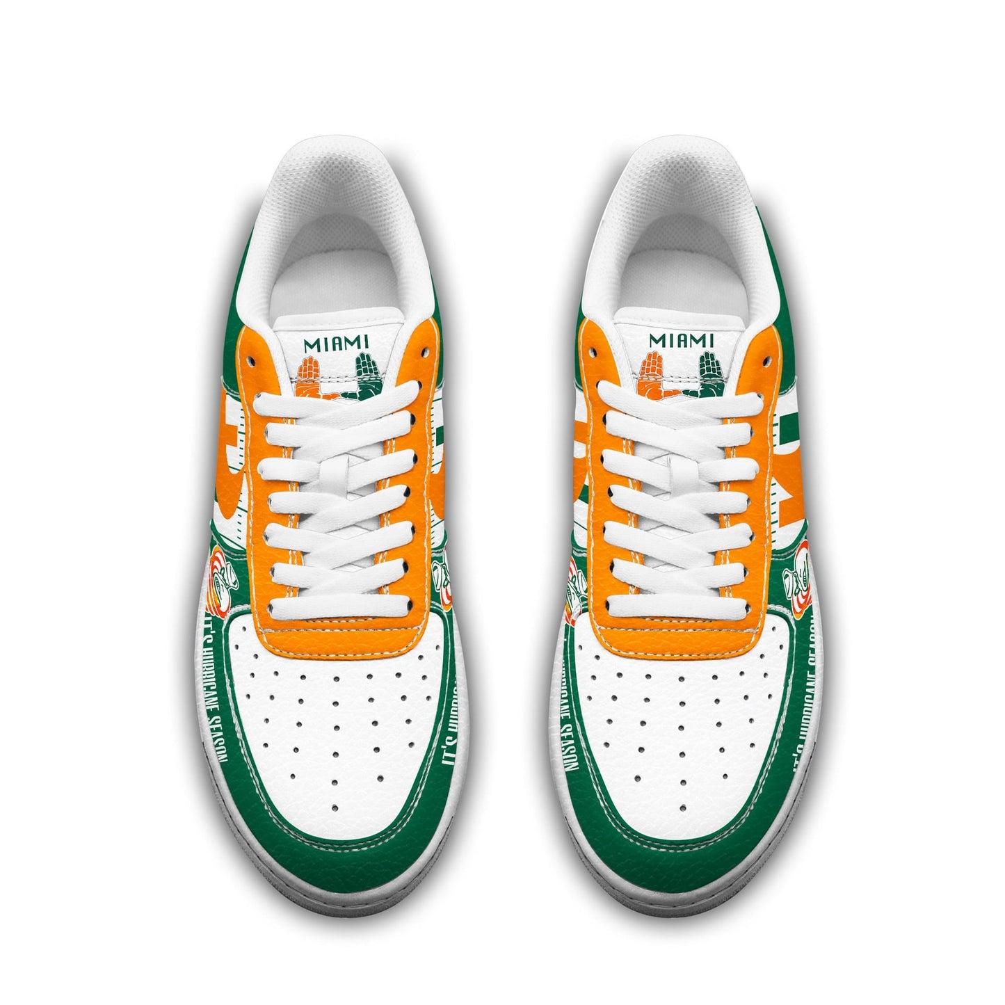 Miami Hurricanes | Premium NCAA Fiesta Bowl Champions AF1 Shoes TD