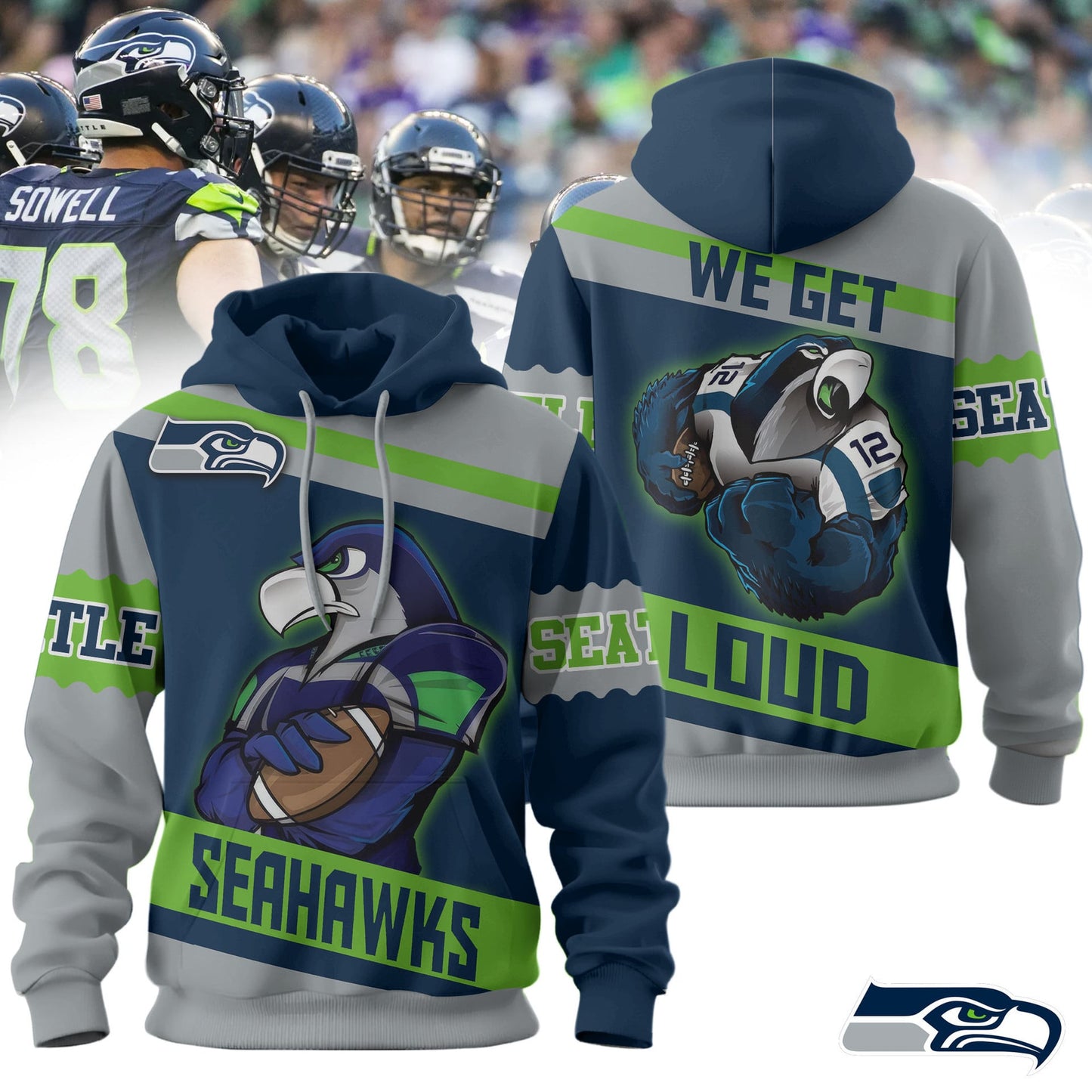 Seattle Seahawks | Premium We Get Loud 3D Hoodie HY